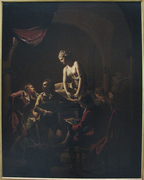 Joseph wright of derby Academy by Lamplight